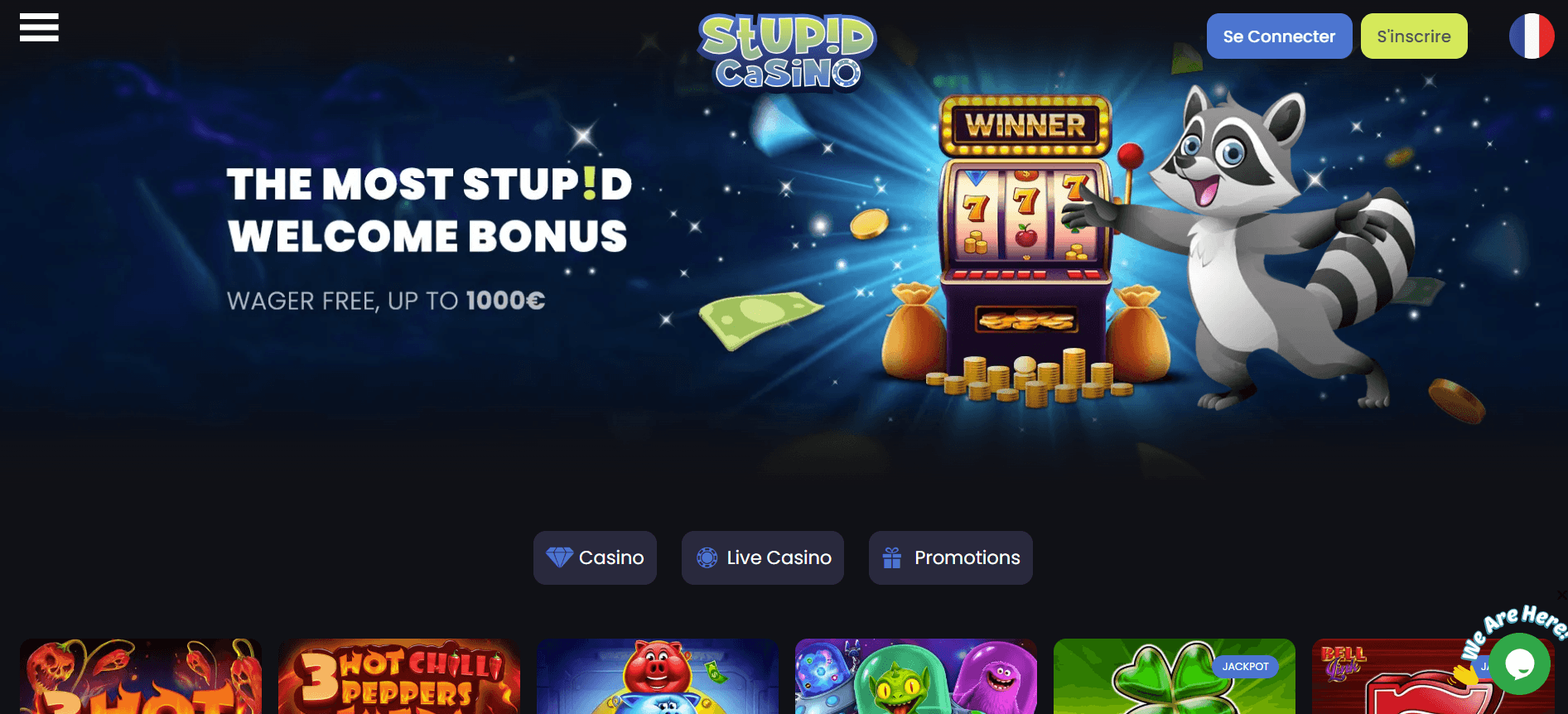 Stupid Casino bonus sans wager